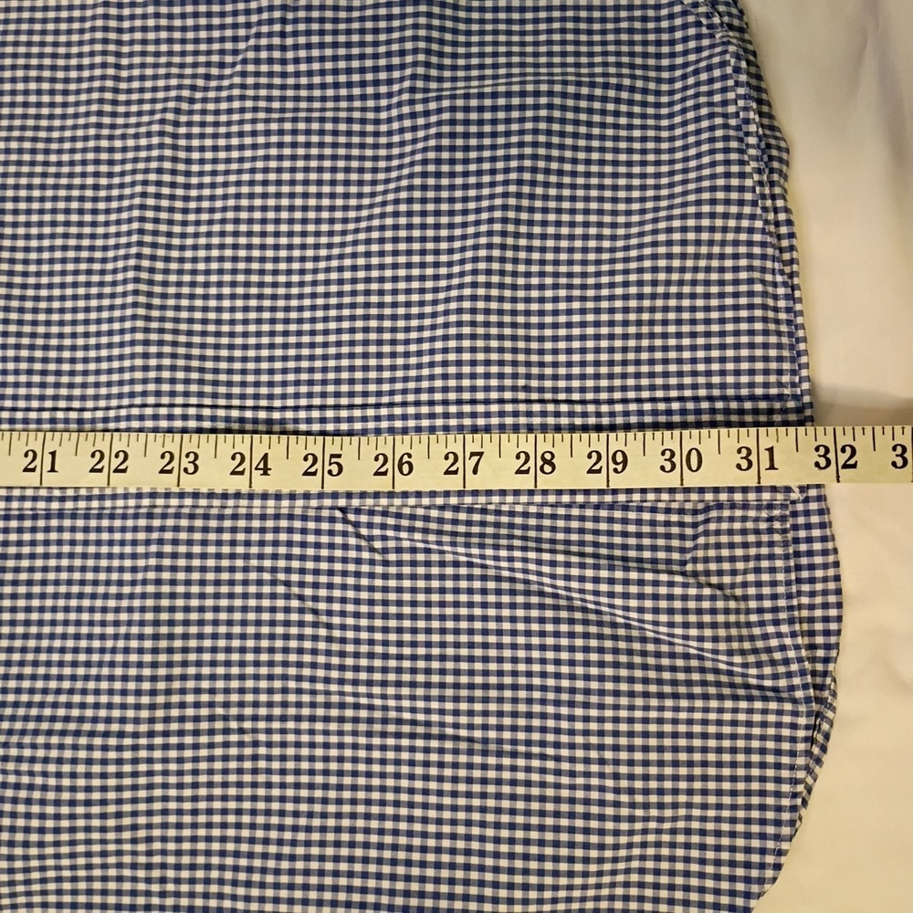 Ralph Lauren Shirt‎ Mens Medium Blue White Gingham Check Classic Fit LS Pony - Picture 8 of 9